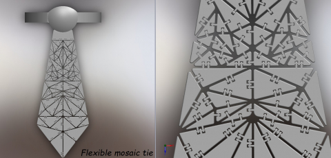 Flexible mosaic tie